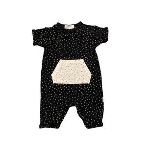 Miles the Label Baby Boy's Black/Ivory Romper